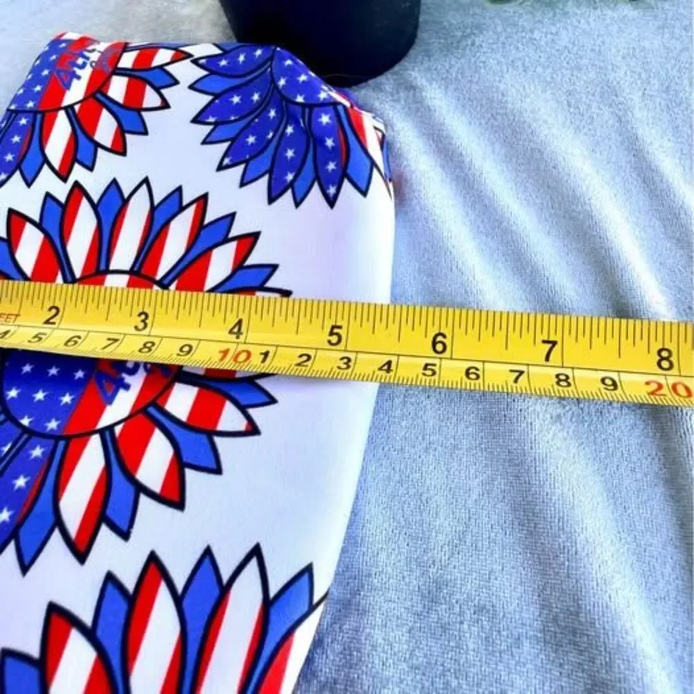 4th of July Patriotic Zipper Pouch USA Stars Makeup Bag Cosmetic Case 9x5.5
